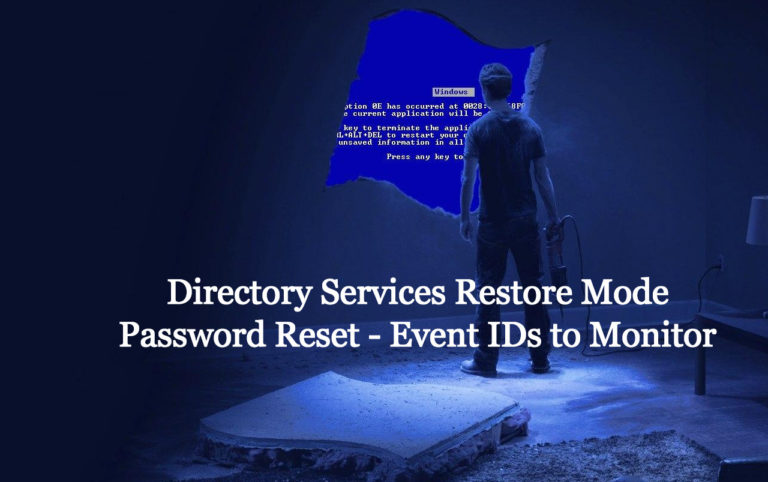 Directory Services Restore Mode Password Reset – Event IDs to Monitor