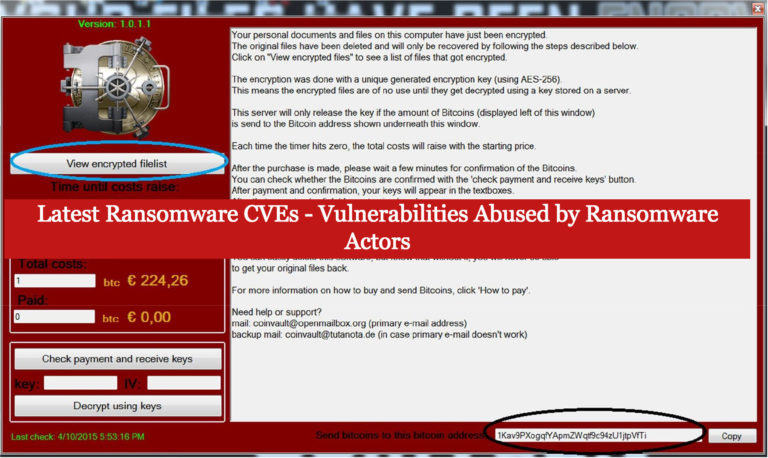 Latest Ransomware CVEs – Vulnerabilities Abused by Ransomware Actors