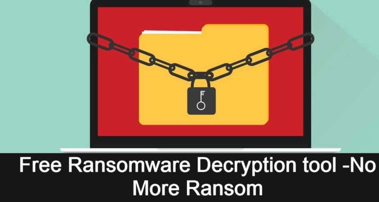 Free Ransomware Decryption tool -No More Ransom