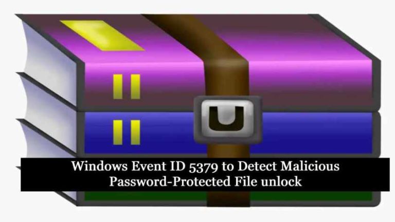 Windows Event ID 5379 to Detect Malicious Password-Protected File unlock